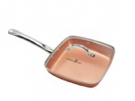 Copper Chef Square Fry Pan with Lid, 9.5 inch